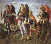Francesco Botticini Tobias and the Tree Archangels oil painting on canvas